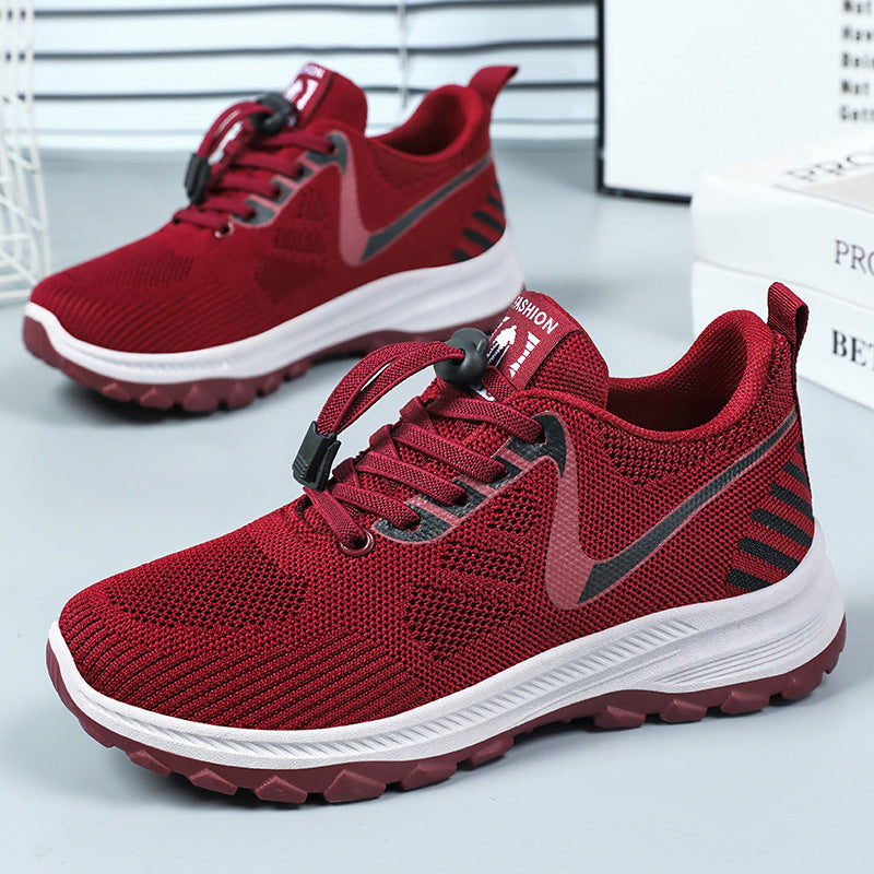 Women's Summer Travel Shoes - Breathable and Comfortable Walking Shoes for Middle-aged and Elderly with Soft Sole Running Shoes for Outdoor Sports