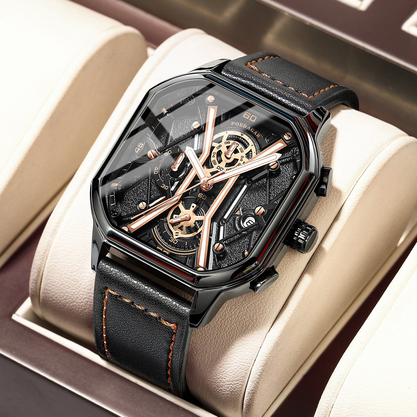 Quartz Men's Watches Luxury Fashion Wristwatches Chronograph Luminous