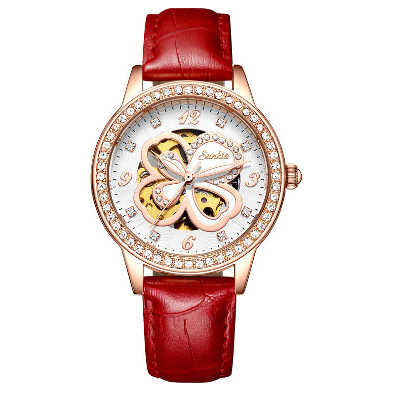 Women's Watch Quartz Sunkta Fashion Women's Watch Rose Gold Women's Watch Creative Waterproof