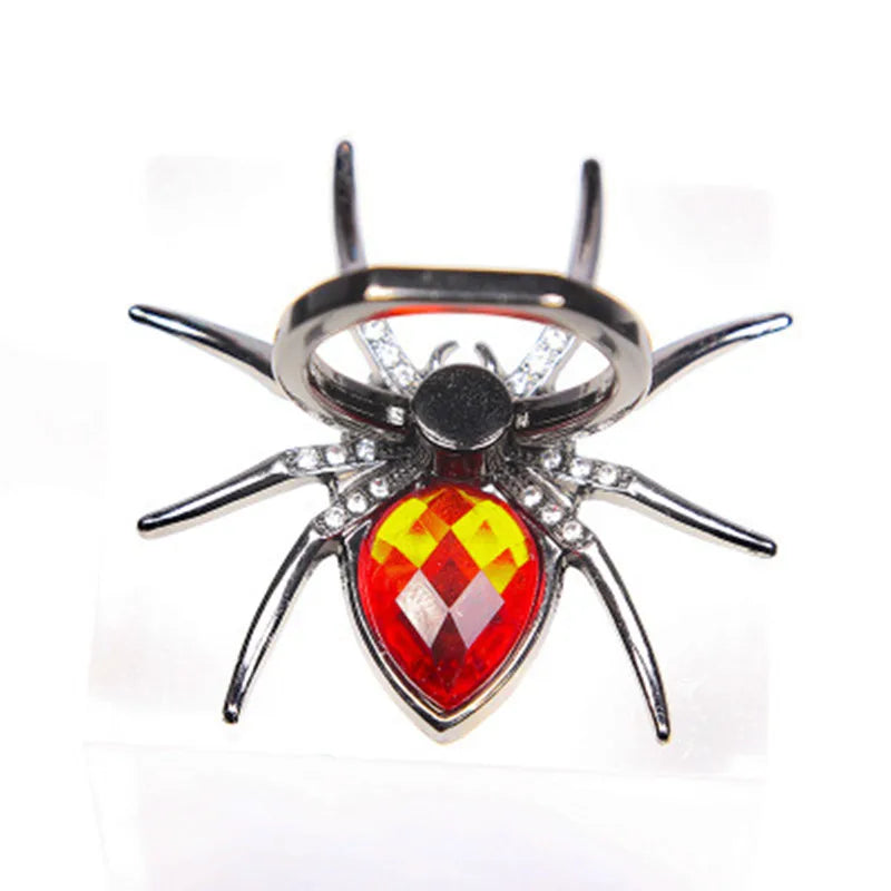 Universal Luxury Biling Diamond Metal Spider Mobile Phone Finger Ring Holder 360 Rotate Stand for iPhone Sumsang Huawei Xiaomi