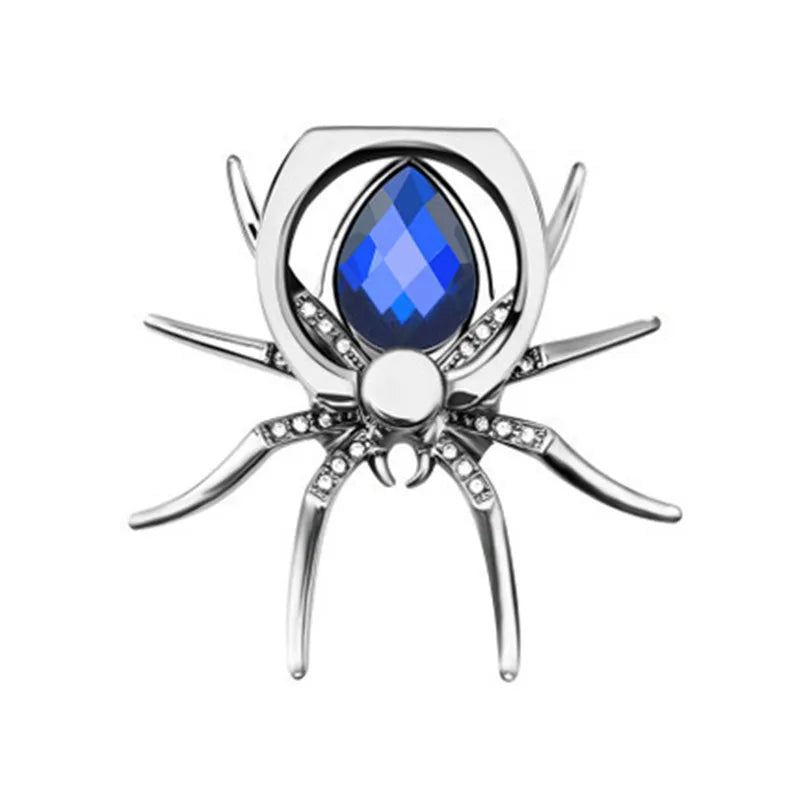 Universal Luxury Biling Diamond Metal Spider Mobile Phone Finger Ring Holder 360 Rotate Stand for iPhone Sumsang Huawei Xiaomi