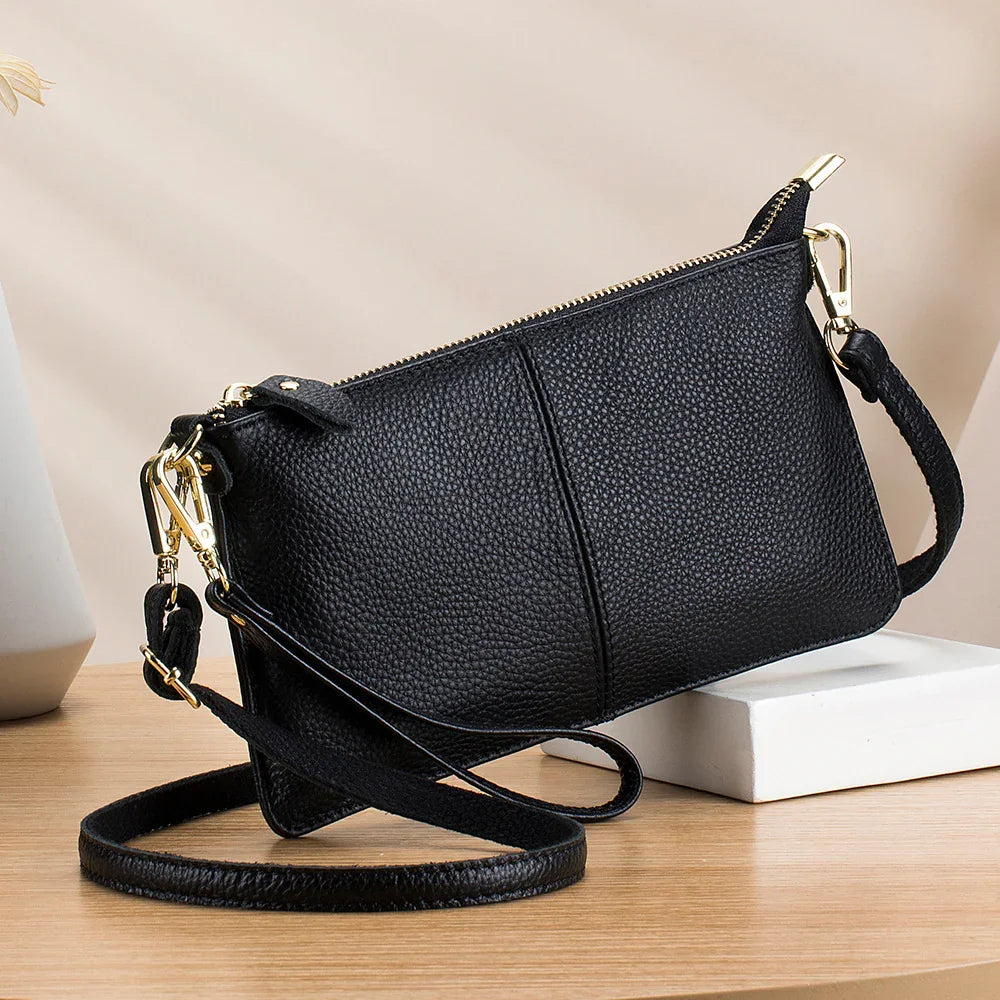 Leather One-shoulder Women's Leather All-match Clutch