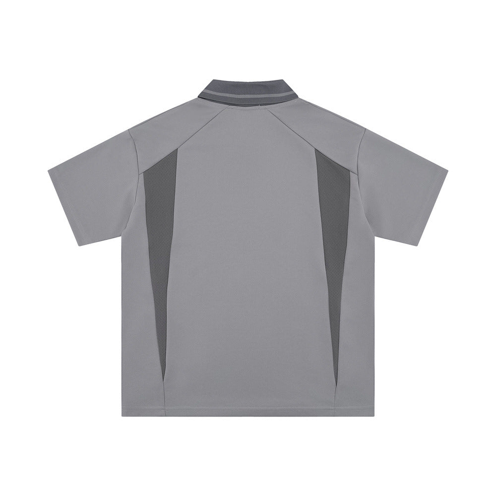 Men's Loose Casual Half Sleeves Lapel Pullover Top