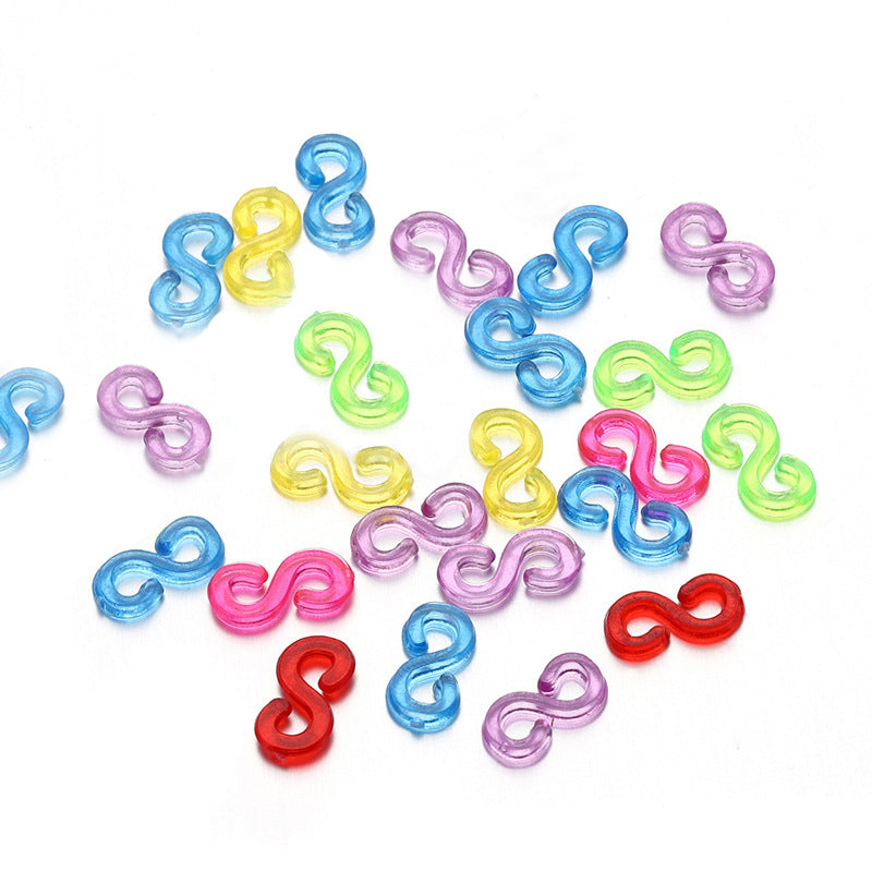 Rubber Band S Clip DIY Ornament Making Braided Bracelet Hook Connector Accessories