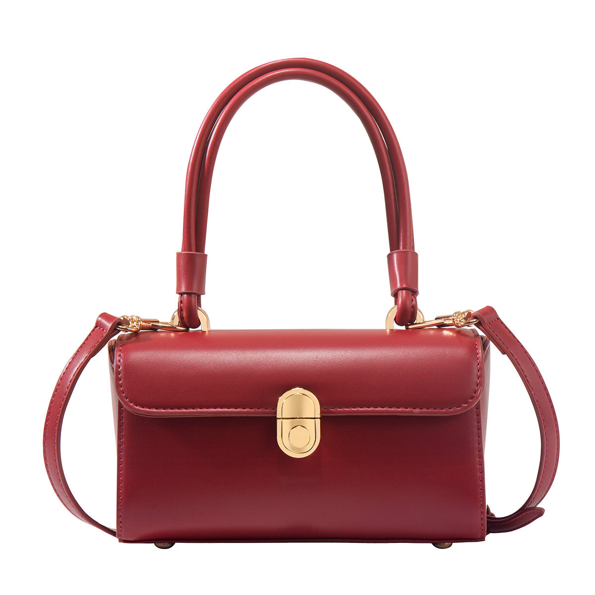 Women's Fashionable Red Retro Shoulder Messenger Bag