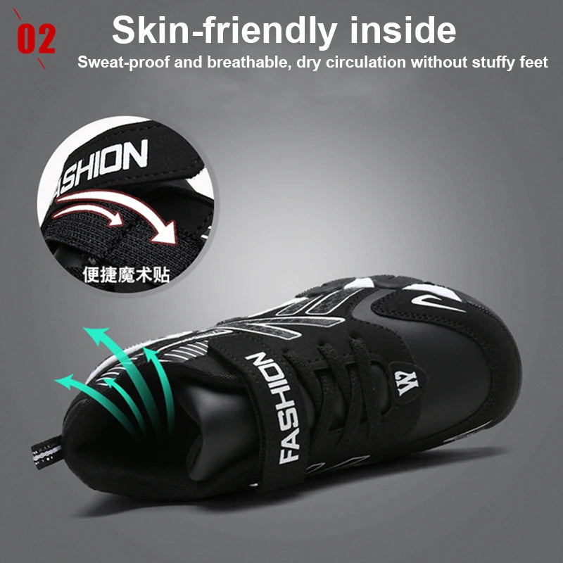 Shoes Sneakers Boys Tennis Comfortable Leather Running Shoes Lightweight Outdoor Children's Sports