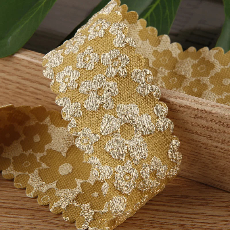10 Yards Flowers Wavy Edge Lace Ribbon DIY Handmade Material Headdress For Hair Bows 25MM38MM Craft Accessories