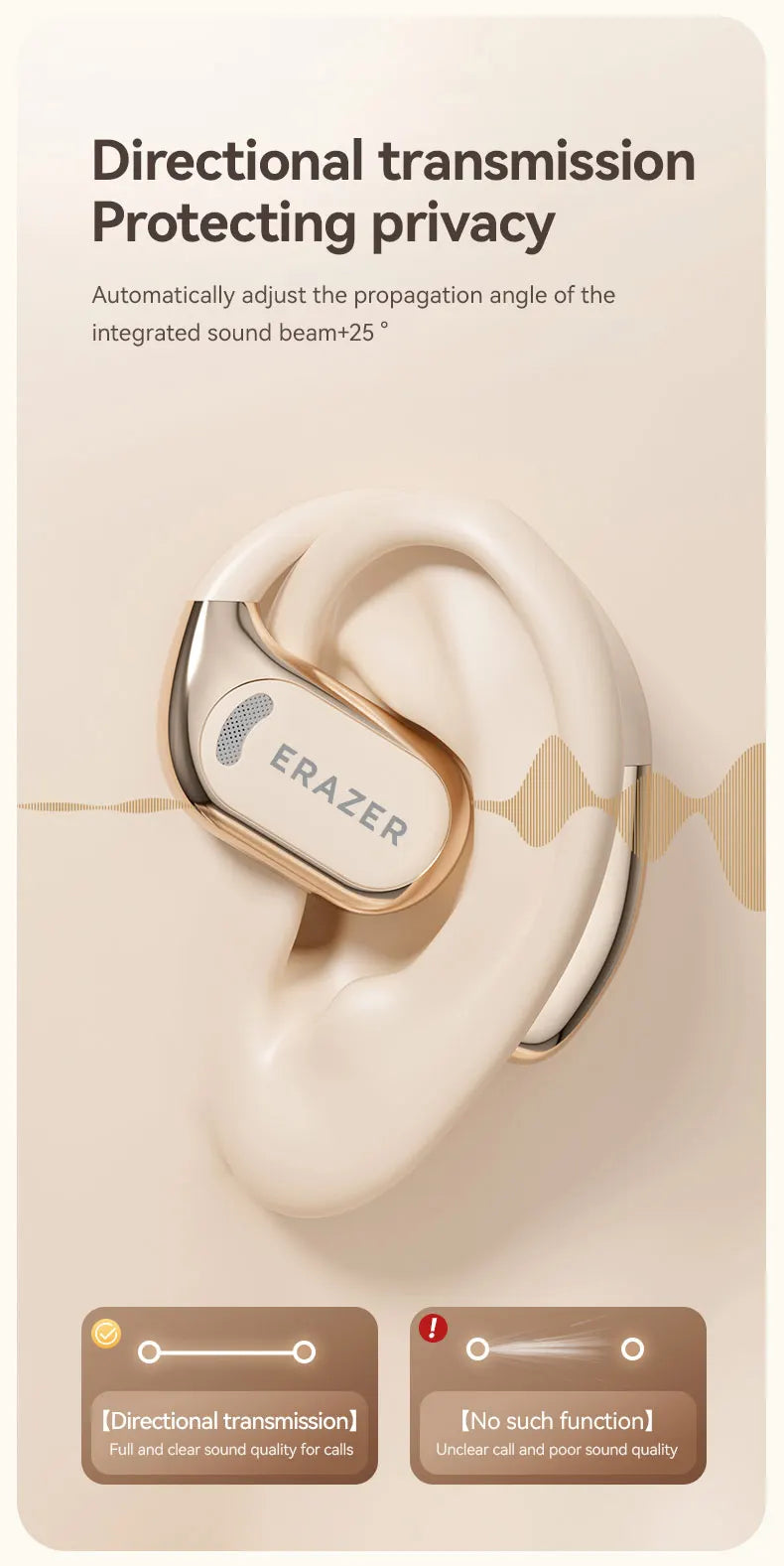 OWS Lenovo ERAZER XF20 Bluetooth V5.49 Earphones Open Sports Wireless Headphones Noise Reduction Waterproof