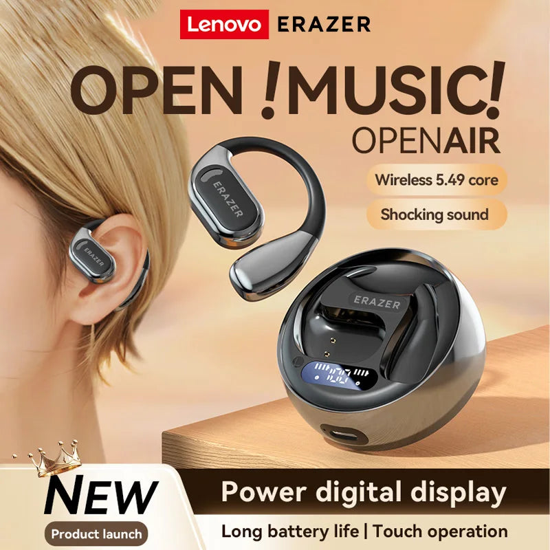 OWS Lenovo ERAZER XF20 Bluetooth V5.49 Earphones Open Sports Wireless Headphones Noise Reduction Waterproof