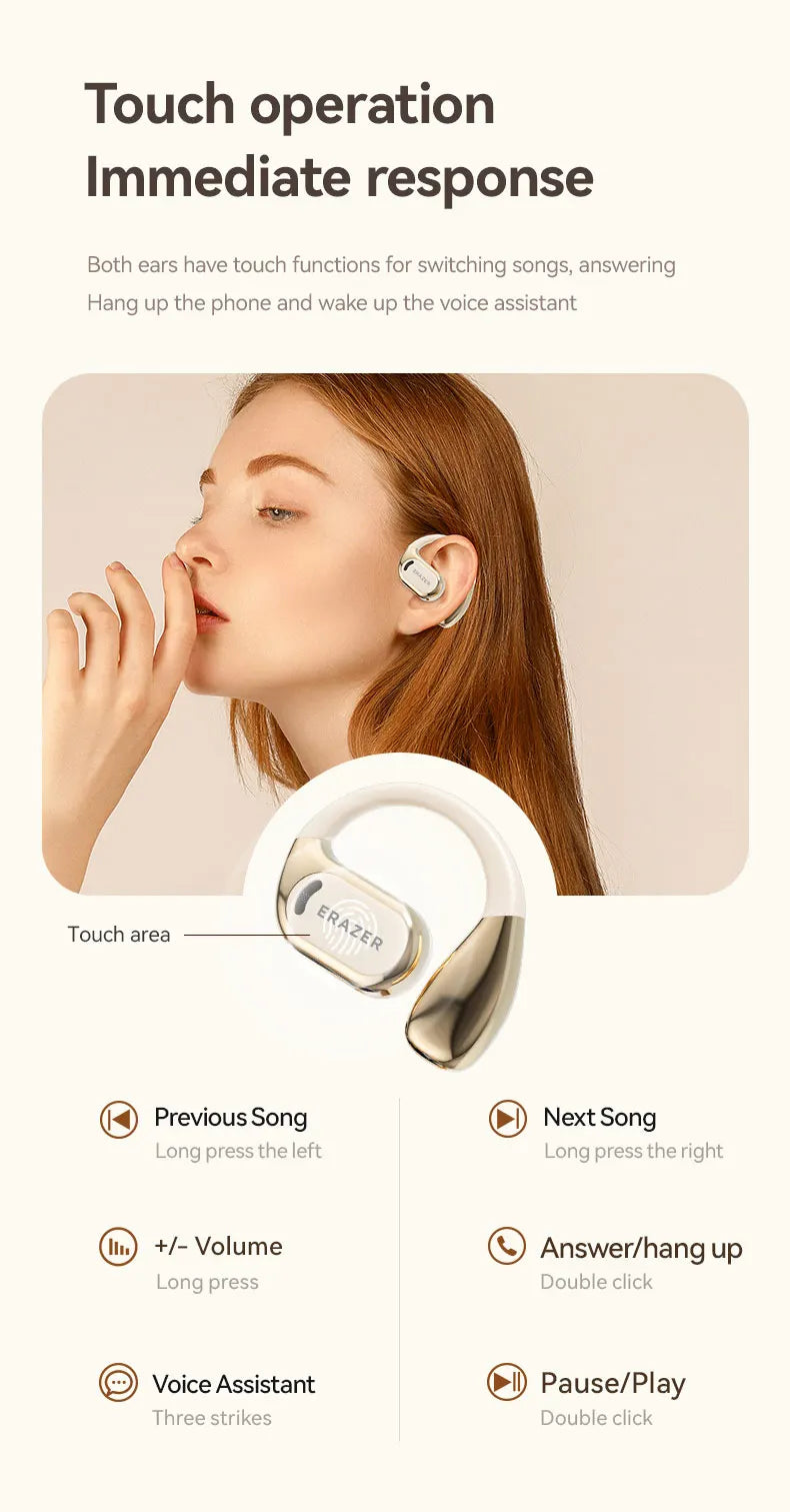 OWS Lenovo ERAZER XF20 Bluetooth V5.49 Earphones Open Sports Wireless Headphones Noise Reduction Waterproof