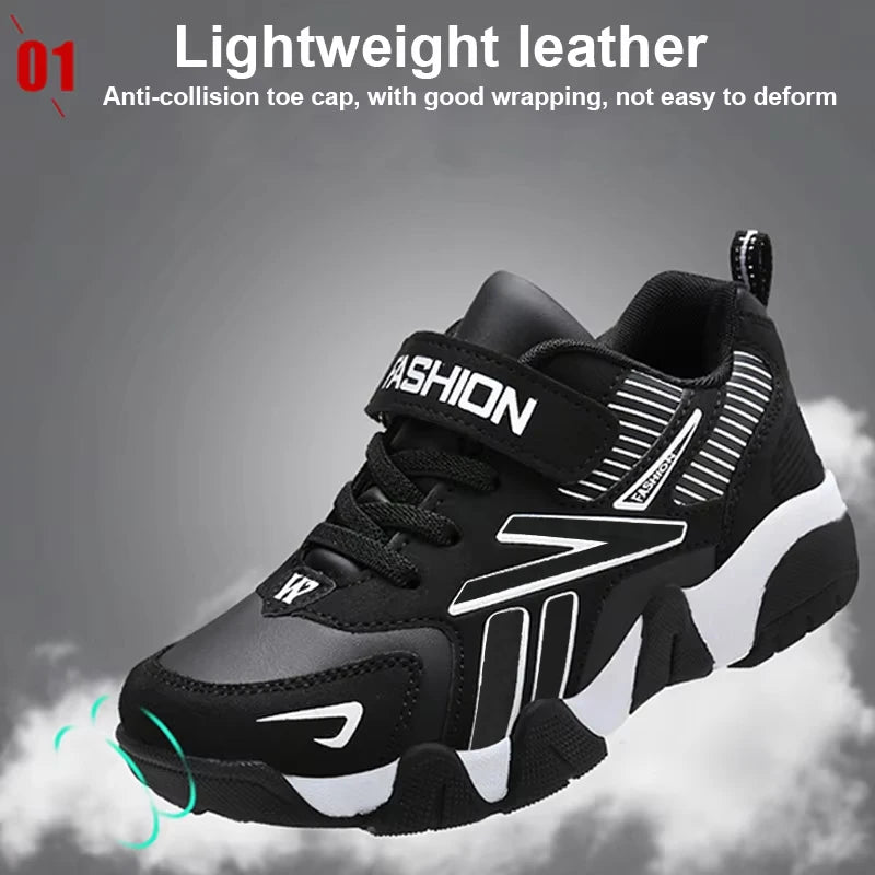 Shoes Sneakers Boys Tennis Comfortable Leather Running Shoes Lightweight Outdoor Children's Sports