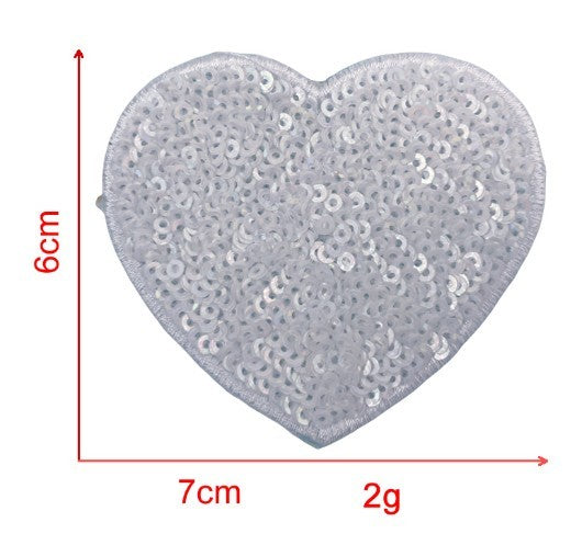 Sequin Love Embroidery Cloth Sticker Adhesive Accessories Decorations