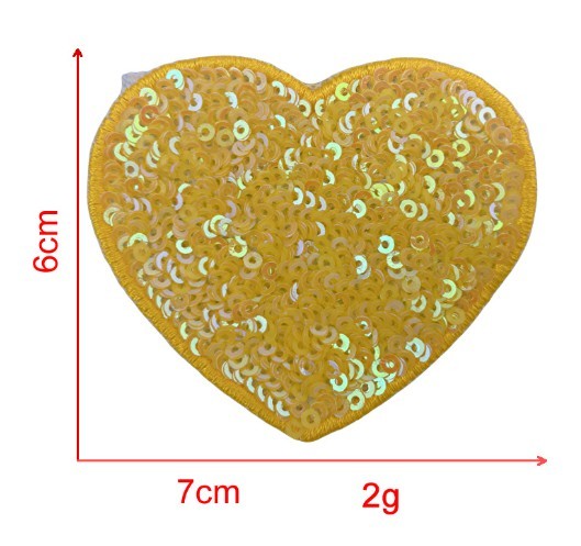 Sequin Love Embroidery Cloth Sticker Adhesive Accessories Decorations