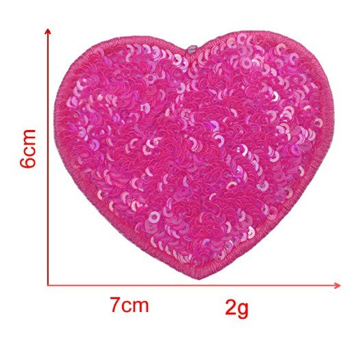 Sequin Love Embroidery Cloth Sticker Adhesive Accessories Decorations