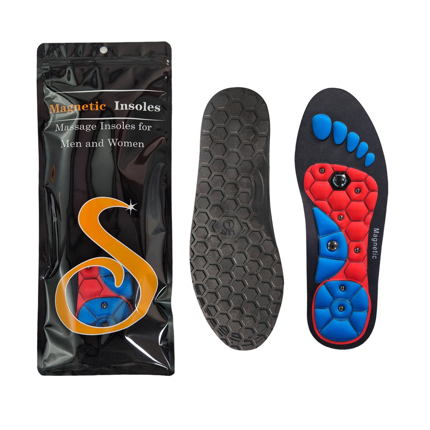 Medical Magnetic Insole Therapy Sports Insoles Orthopedic Massage Foot Weight Loss Slimming