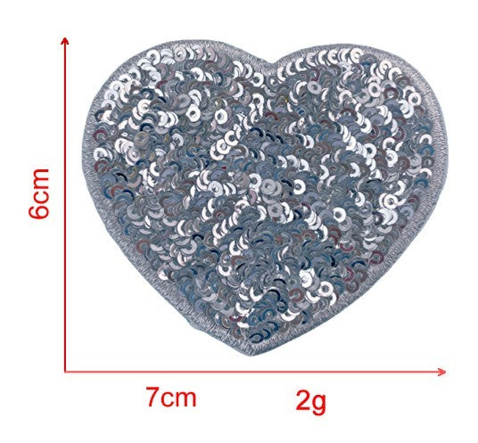 Sequin Love Embroidery Cloth Sticker Adhesive Accessories Decorations