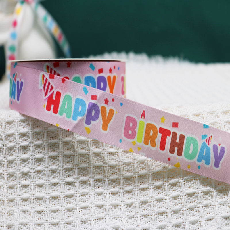 Packing Ribbon Polyester Printing Webbing Bouquet Bandage