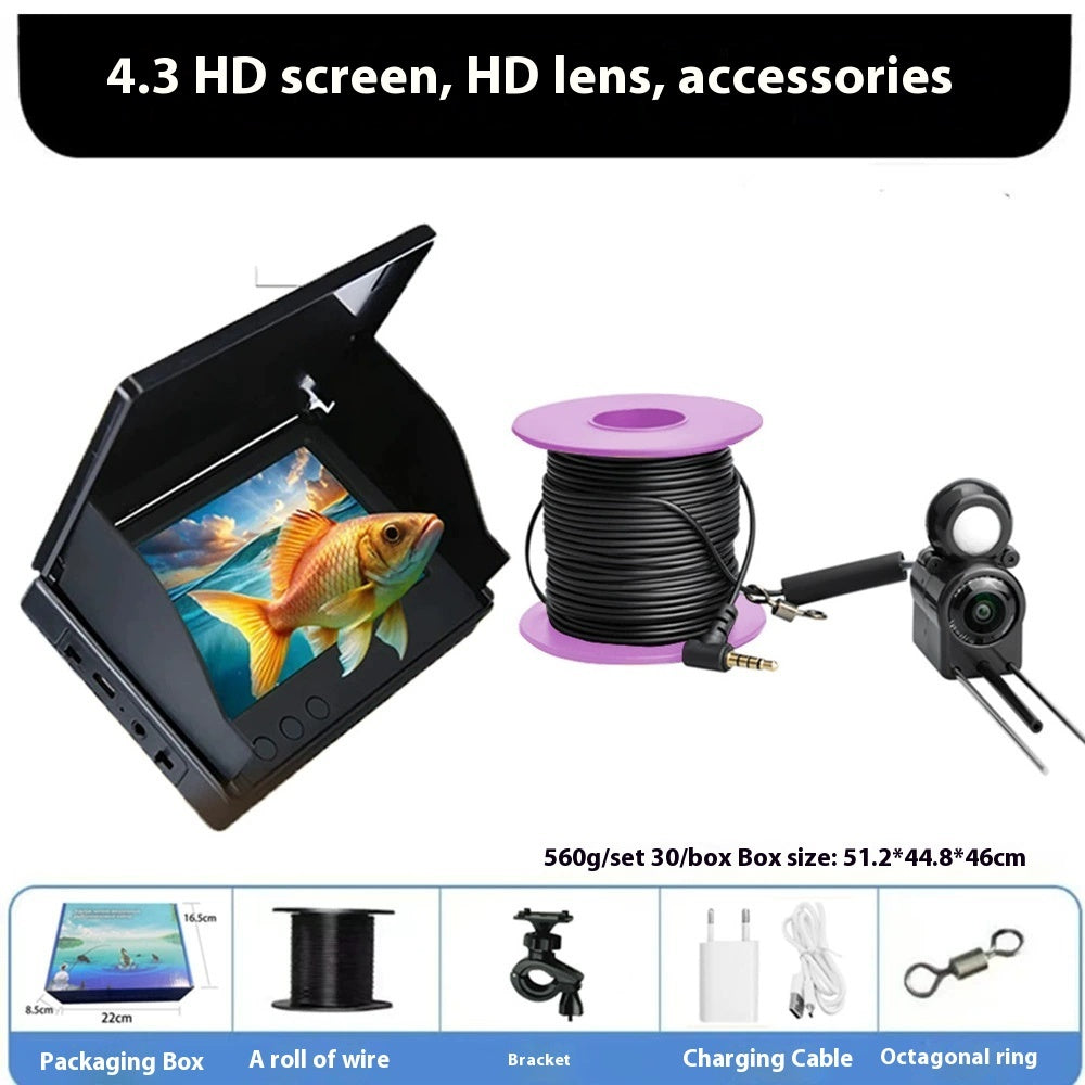 Underwater Visual Fish Finder Display Screen Night Vision Waterproof Ultra-clear Camera
