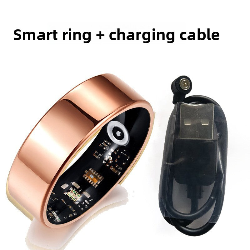 Smart Ring Heart Rate Blood Oxygen Sleep Pressure Monitoring Ring Waterproof Smart Ring Can Be Equipped with Charging Compartment
