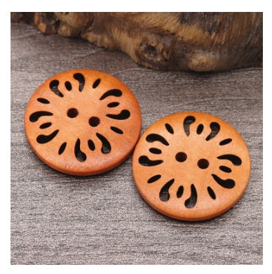 Natural Wood Dyed Lase Coat Sweater Cardigan Clothes Buttons