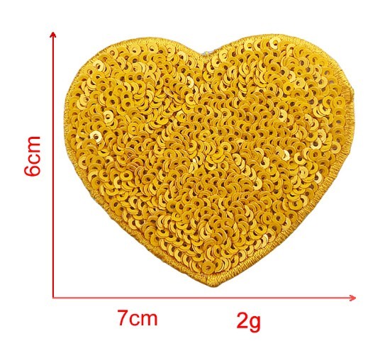 Sequin Love Embroidery Cloth Sticker Adhesive Accessories Decorations