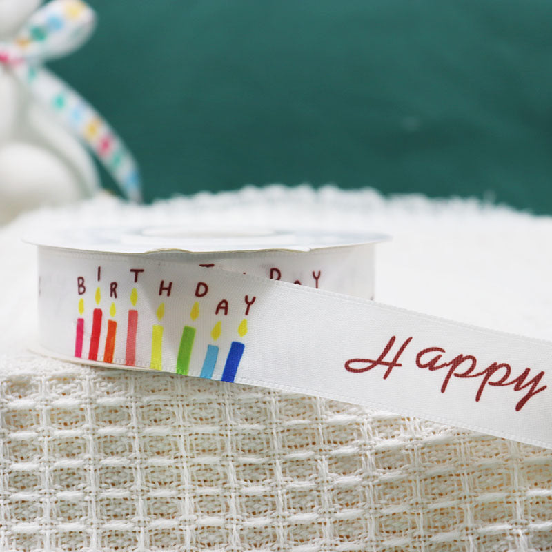 Packing Ribbon Polyester Printing Webbing Bouquet Bandage