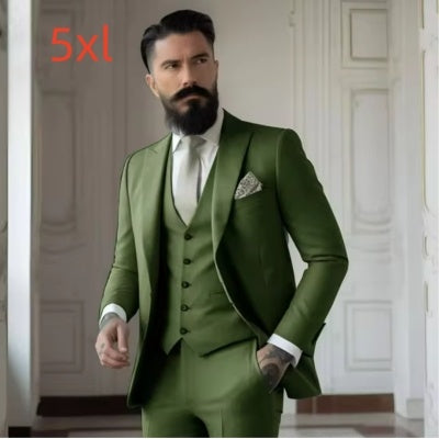 Men's Slim Fit Solid Color Business Suit