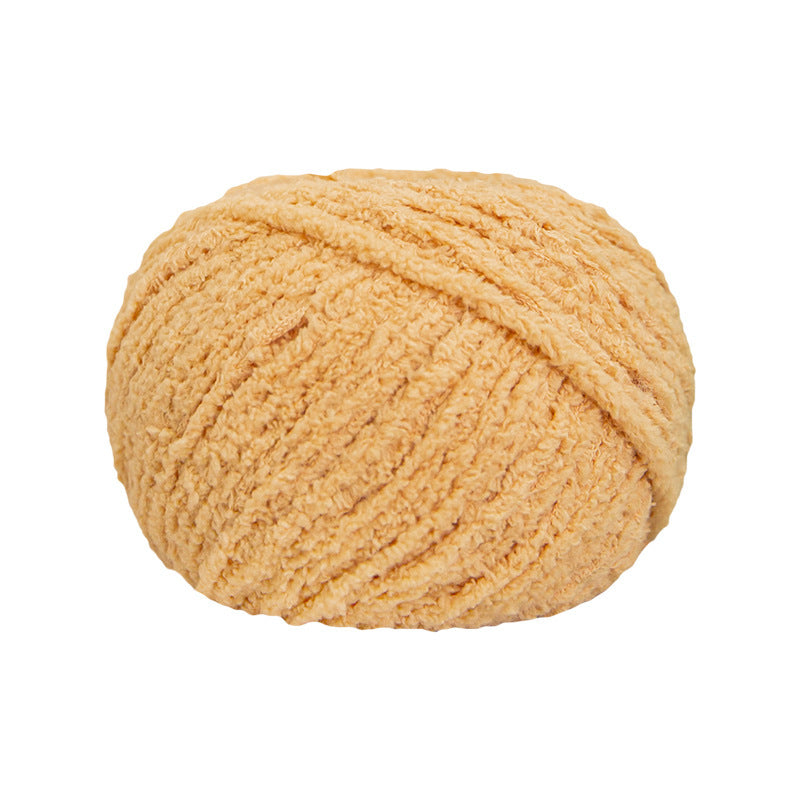 Snowball Cute Wool Ball Love Thread Diy Hand-woven 3-strand Short Velvet Crochet Doll 50g