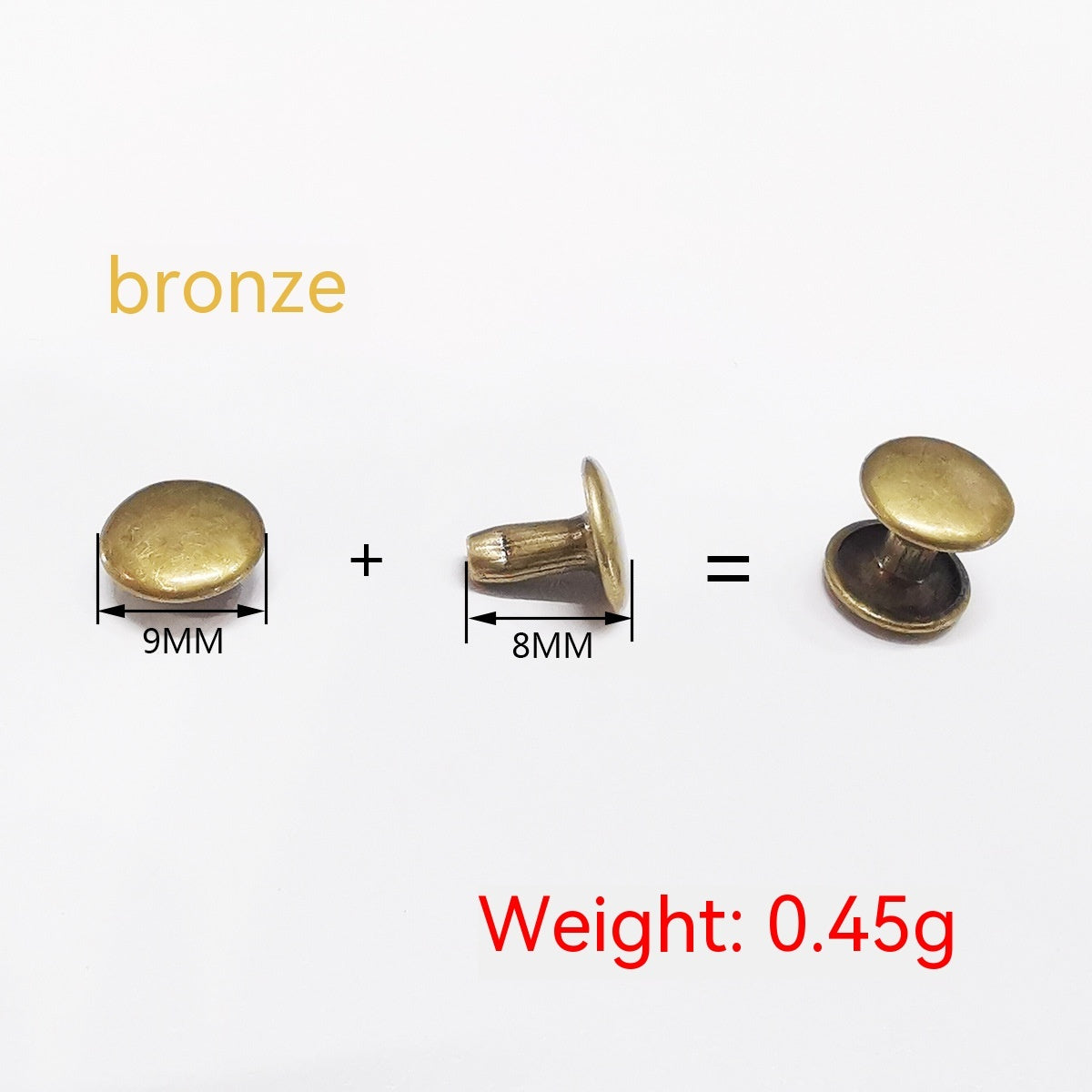 Belt DIY Mounted Rivet Double-sided Rivet Small Flat Nail