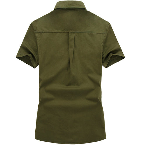 Tooling Plus Size Half Sleeve Military Shirt