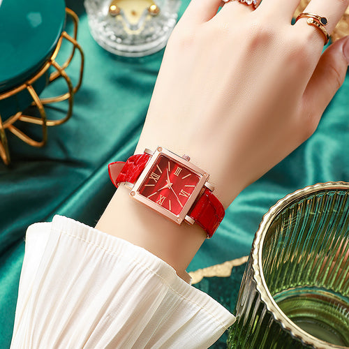 Square Watch Affordable Luxury Fashion Bamboo Pattern