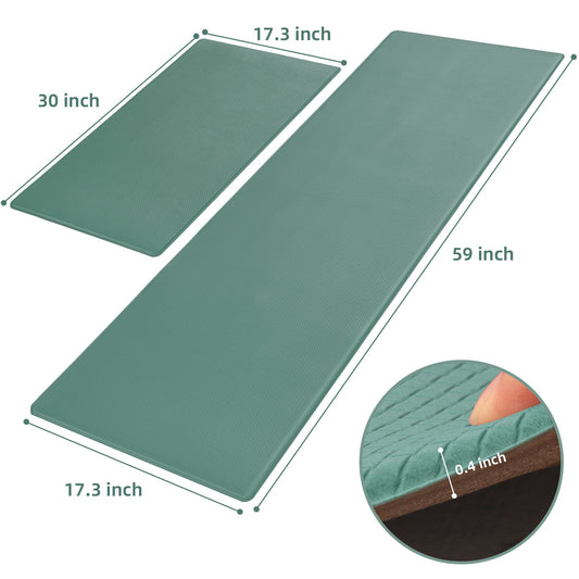 Kitchen Floor Mat Two-piece Set Of Non-slip, Waterproof And Easy to Scrub For Home, Kitchen