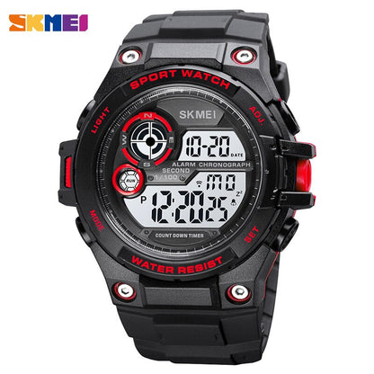 SKMEI 1759 New Sport Watches 100M Waterproof Digital Watch Fashion Countdown Chrono Clock Men Casual LED
