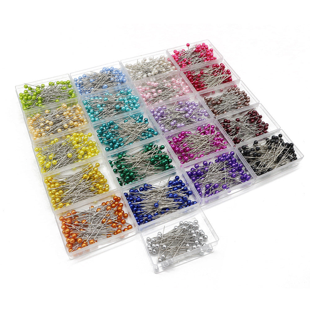 21 Color High Quality Bright Color Pearl Needle 4 38mm Candy Color Embroidery Clothing Positioning Pearl Needle