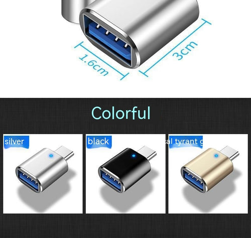 Type-c To Usb30 USB With Indicator Light Mobile Phone Mouse Keyboard Sound Card Car Charger OTG Adapter