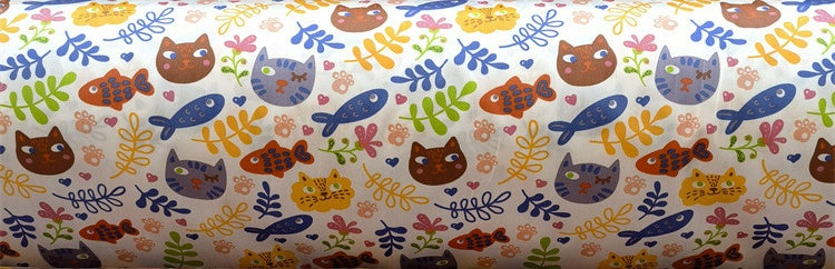 Cartoon Panda And Tiger Cotton Twill