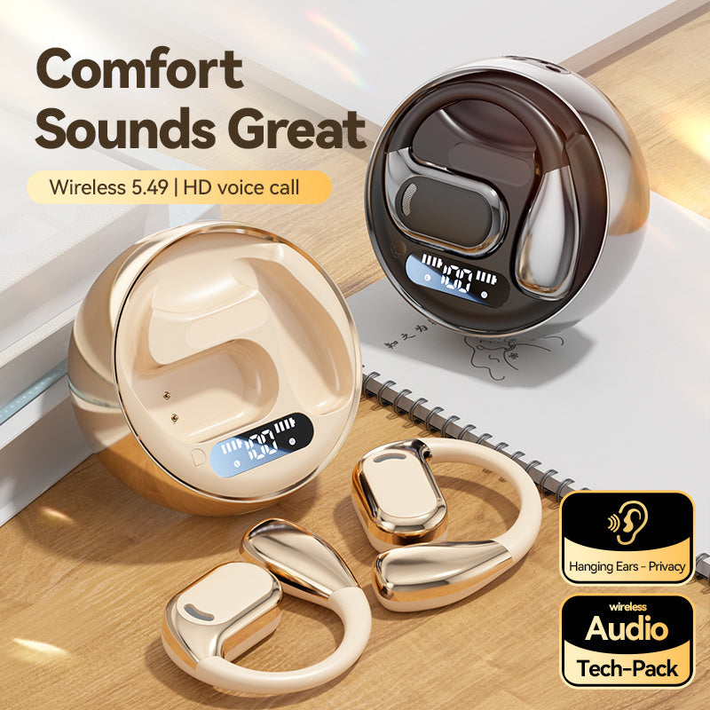 Fall Open - Ear Weireless Earphone, Lightweight Earphone , Noice Cancelling Bluetooth - CompatibleStereo