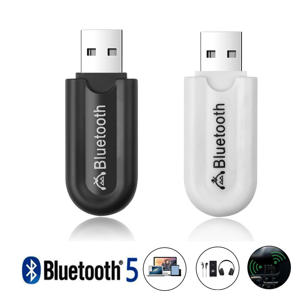 Dual Output Bluetooth Audio Receiver USB Wireless Music Receiver Aux Adapter