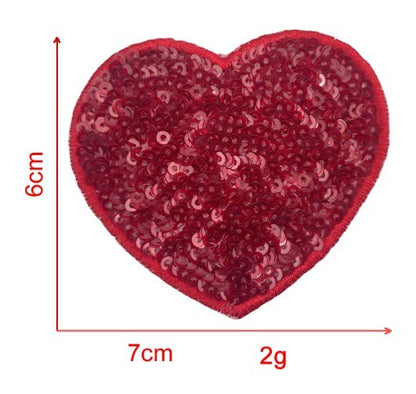 Sequin Love Embroidery Cloth Sticker Adhesive Accessories Decorations
