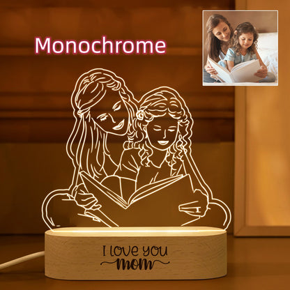 Picture To Make Lovers Acrylic Nightlight Valentine's Day