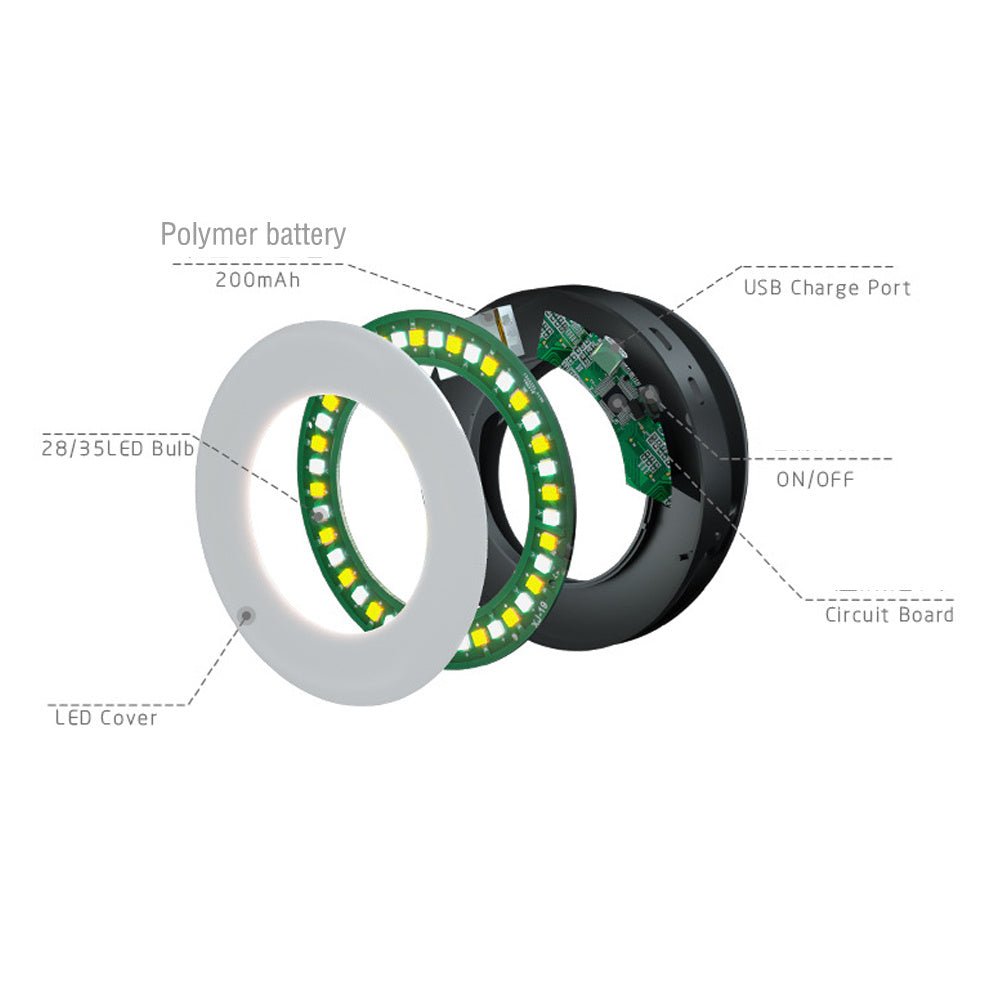 حلقة إضاءة LED لتصوير السيلفي بالهاتف المحمول وإضاءة الكاميرا والصور والبث المباشر على يوتيوب مع قابس USB