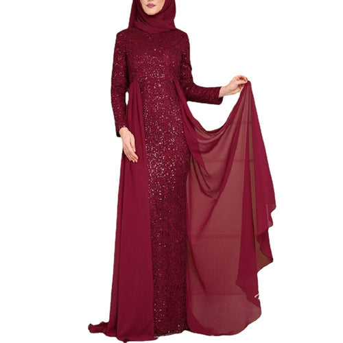 Sequin Elegant Slim-fit Long Sleeve Dress