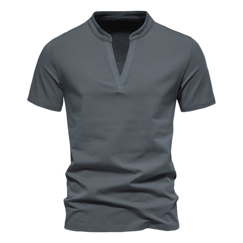 Men's Deep V-neck Short-sleeved T-shirt Stretch Bottoming Shirt