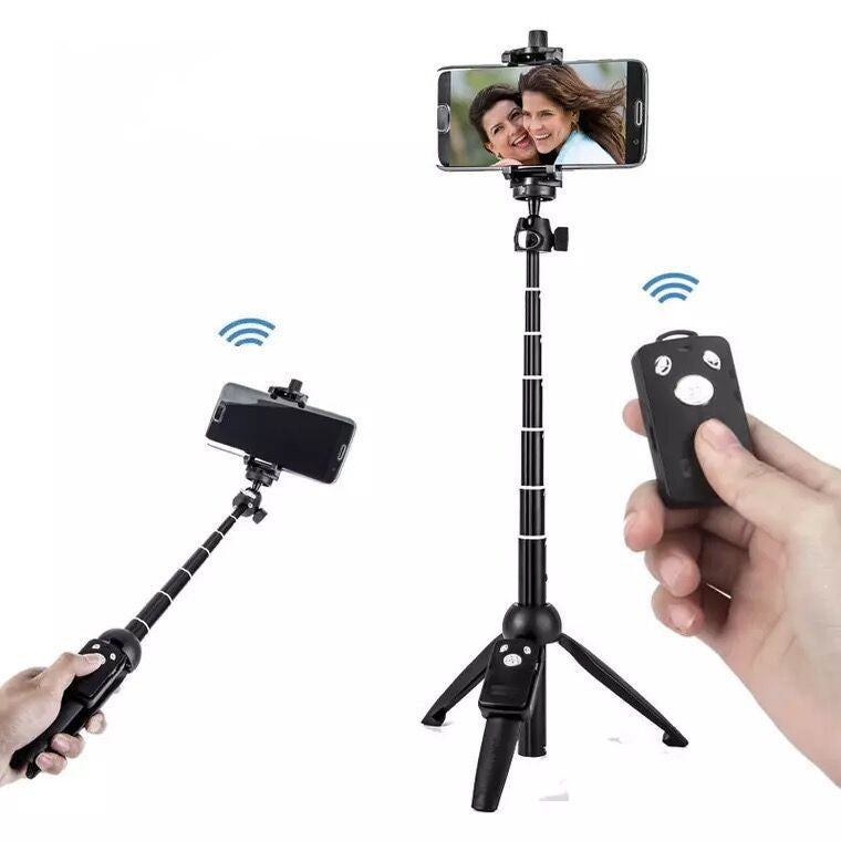 Compatible with Apple, Selfie Stick Mobile Phone Bluetooth Remote Control Selfie Tripod Telescopic Pole
