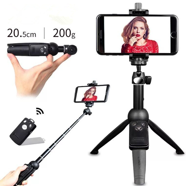 Compatible with Apple, Selfie Stick Mobile Phone Bluetooth Remote Control Selfie Tripod Telescopic Pole
