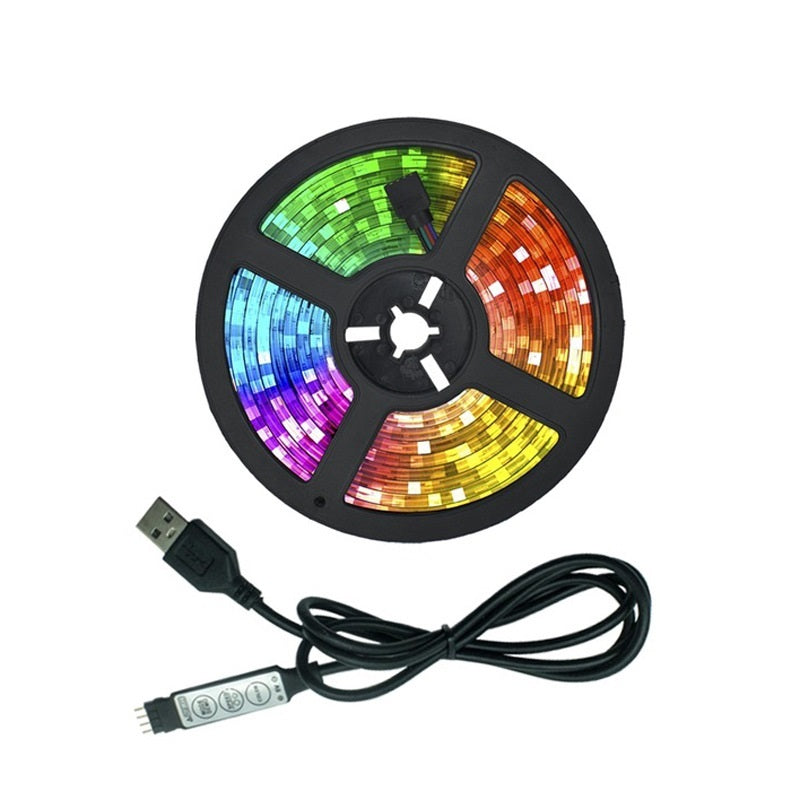 أضواء LED مع إضاءة خلفية للتلفزيون عبر USB