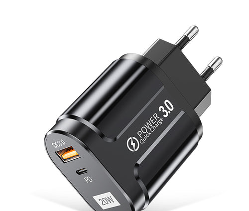 The USB Charger Is Suitable For Huawei And Xiaomi Mobile Phones, US, Europe And UK Wall Charger Plugs