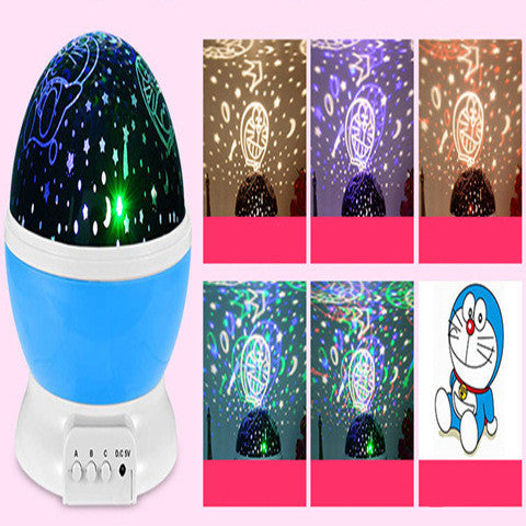 مصباح بروجيكتور LED مزود بمنفذ USB وإضاءة ليلية دوارة بجانب السرير ومصباح طاولة للأطفال لتزيين المنزل وإضاءة مكتبية