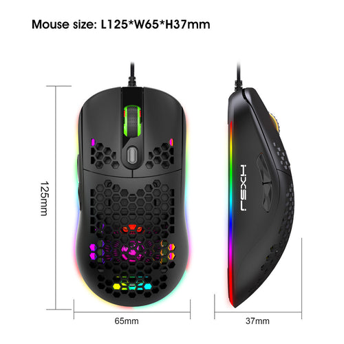 Lightweight Heat Dissipation Hole Mouse Rgb Glow