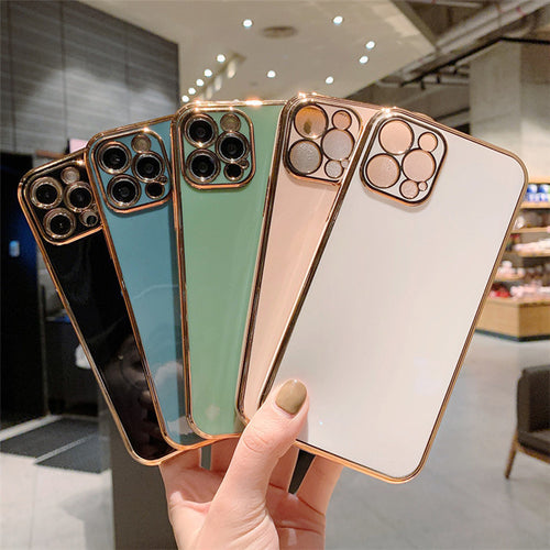 Luxury Solid Color Electroplating Mobile Phone Case All-inclusive Creativity